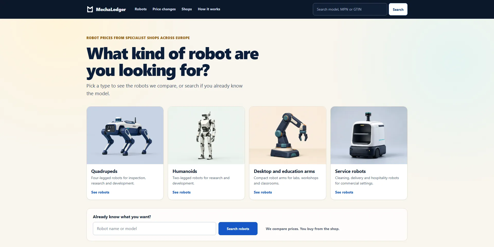 MechaLedger, robotprijzen in Europa
